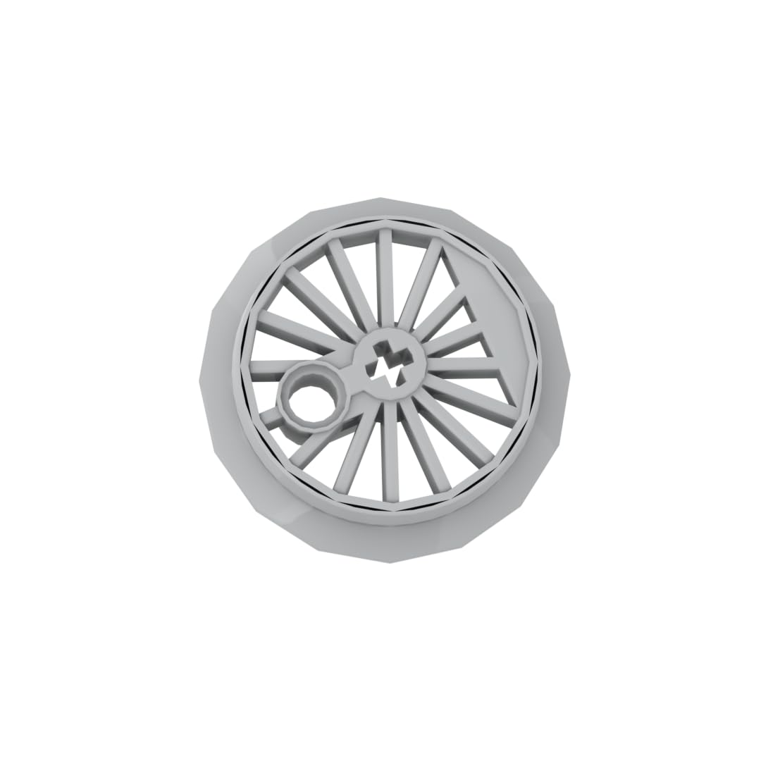 85489 Large Train Wheel (Axle Hole) 10 Pieces GDS-M289 Compatible with Lego MOC Building Blocks Color:Light Bluish Gray 194