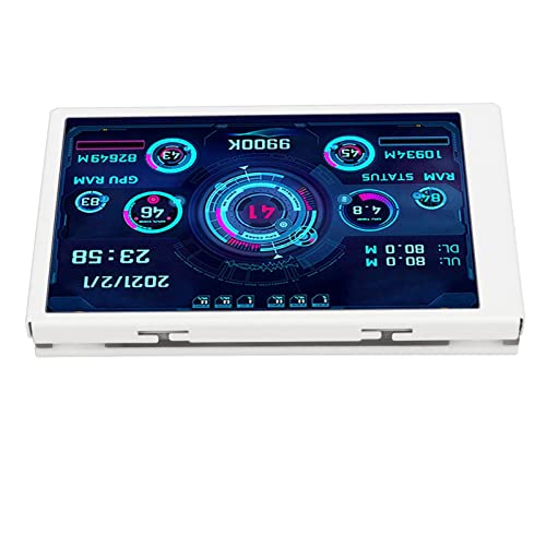 Image of Computer Temperature Monitor, Small Screen, Display for aida64 PC, CPU Data Monitor, Easy to Use for Computer Enthusiasts, 3.5 USB (White)