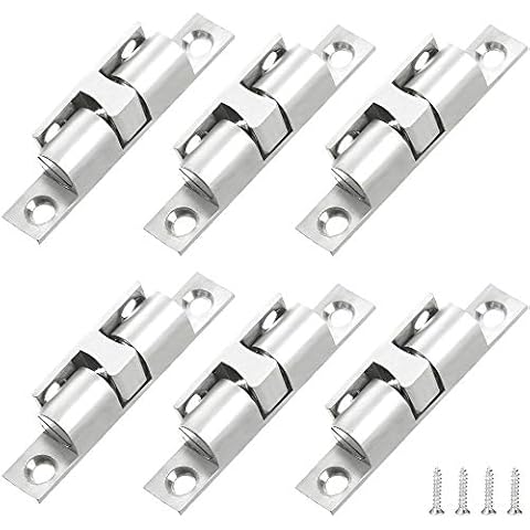 GZGXKJ 6 Pcs Brass Cabinet Door Catches Cover