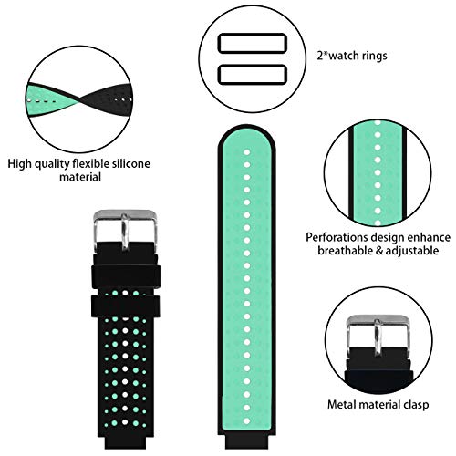 Image of Band Compatible with Garmin Forerunner 235, Soft Silicone Replacement Watch Band Strap Wristband for 220 /230 /235 /620 /630 /735XT /235 Lite Smart Watch for Women Men