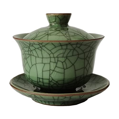 Cup With Lid And Saucer Set 6.7 Oz Cup Chinese Porcelain Dri