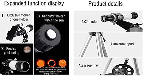 Telescopio Refractor para Niños 70 mm 400 mm miniatura 5