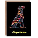 Photo Gallery artery8 christmas card dog lover bright colourful pet silhouette