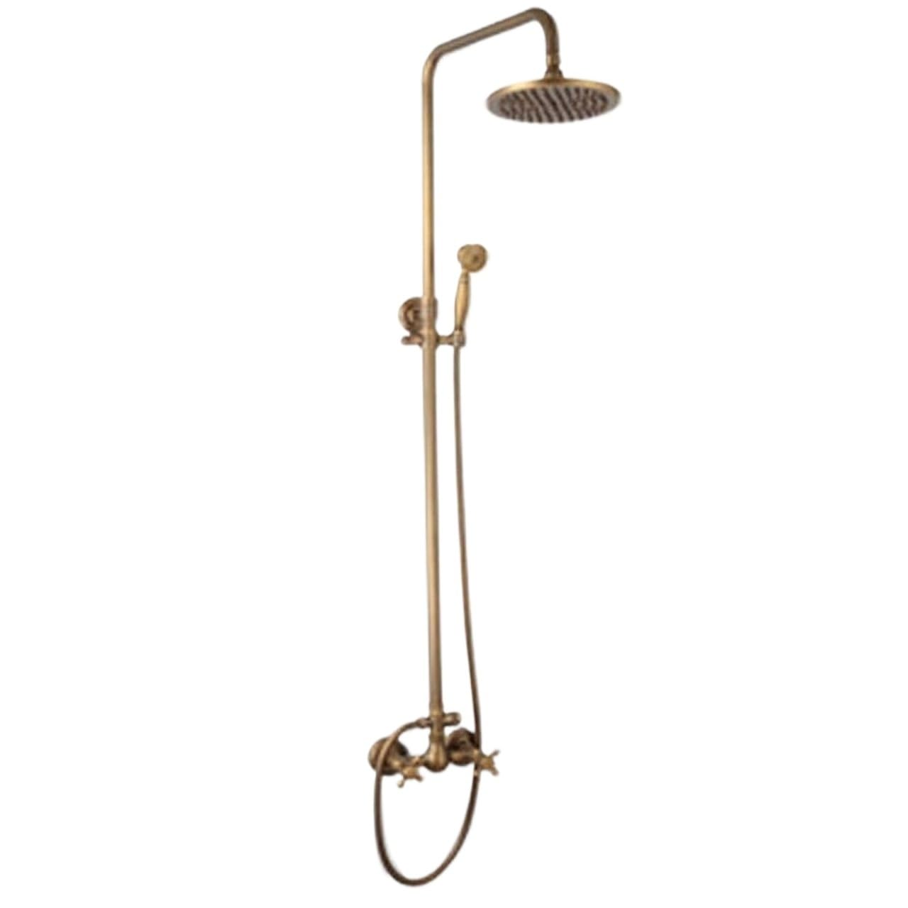 DFGHNBVC Retro Brass Bathtub Faucet Shower System Wall Mounted Rain Shower With Handheld
