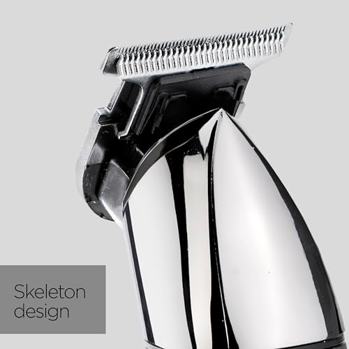 BaByliss Super X Metal Beard Trimmer for Men, Precision Stubble and Beard Grooming Kit, Cordless, Waterproof, Gifts for Men - Silver