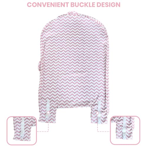 Miniatura 3 de Aila+Aiden Nido para bebé, tumbona de algodón orgánico para bebé, reversible, transpirable, ajustable, portátil, colección Star (azul)