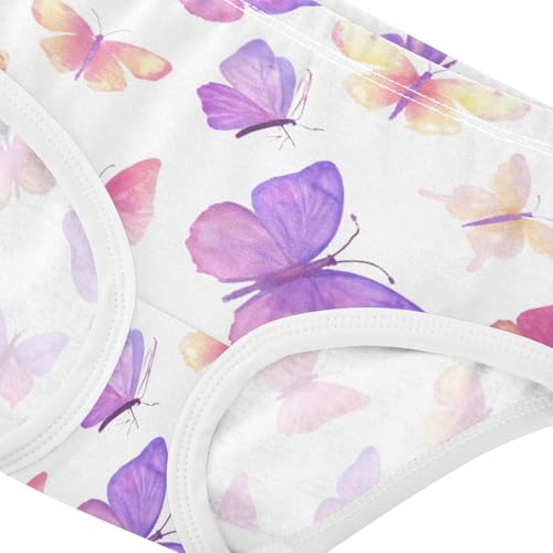 Cotton Girls Underwear Toddler Pastel Pink Butterflies White Cute Panties Girl Colorful Kids Undies Briefs 2t4