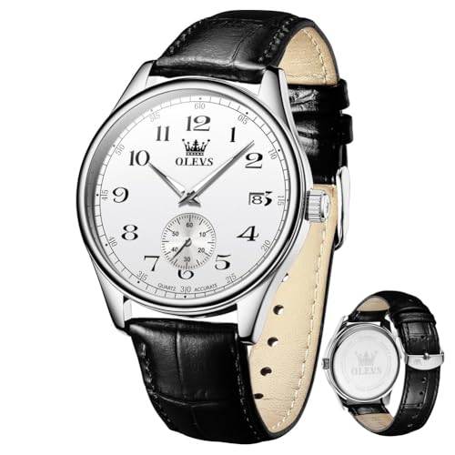 OLEVS �����Y�r���v ���U�[�o���h�h���X ���B���e�[�W �N���V�b�N �ǂ݂₷�� �A���r�A���� �A�i���O �N�H�[�c �h�� ���t�Ɨj�� �u���[/�u���b�N/�z���C�g ���[�W�t�F�C�X �����Y�r���v, G3622P-�u���b�N�V���o�[�B, round, �����r���v