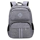 TOKSHOP Mochila Masculina Reforçada 20 Litros para Notebook de até 15.6 Polegadas Premium Casual Faculdade Escola Viagem (Cinza)