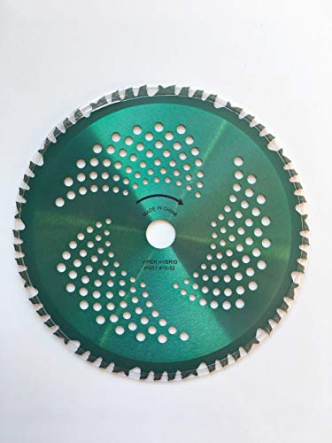 2Pk-10"-52T - Green"Viper" / Hybrid - Combo Specialty - Renegade Blade® - Carbide Brush Cutter Weed Eater Blades, 254Mm #TOP5