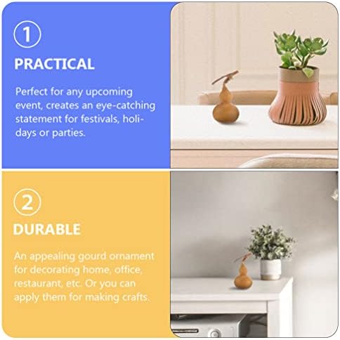 VALICLUD 4Pcs Natural Dried Gourd Bottle Gourds Dried for Crafts Mini 4.5* 6.5 Cm Dried Gour Ornament Gourd Feng Shui Products Gift