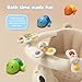 Baby Bath Seat For Babies 6 Months & Up With Built-in Thermometer, Strong Suction Cups & Interactive Toys – Ergonomic Infant Bath Seats For Babies Sitting Up, Safe & Comfortable Design