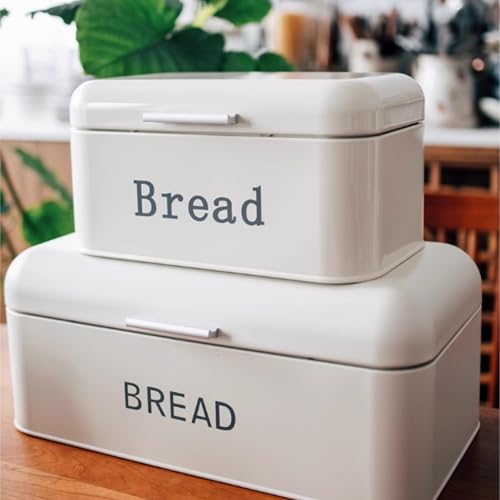 DGSYUAN Retro Metal Bread Bin for Kitchen Countertop - Sturdy Bread Storage Container for Baked Goods and Dry Food (30CM) - Image 5