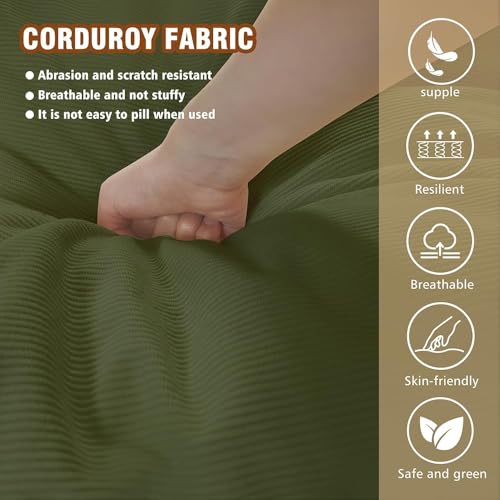 Sofá cama convertible para falta de espacio: puf tatami con 2 almohadas cómodas 6
