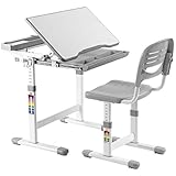 【PRAKTISCH】Die ausgewogenen Füße und der ergonomische Sitz mit verstellbarer Rückenlehne bieten das beste Lernambiente für Ihr Kind.