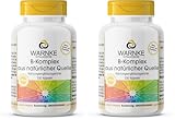 Vitamin B-Komplex aus natürlicher Quelle - 100 Kapseln - schluckfreundlich - B-Vitamine mit Cholin und Inositol, Vegan | Warnke Vitalstoffe - Deutsche Apothekenqualität (Packung mit 2)