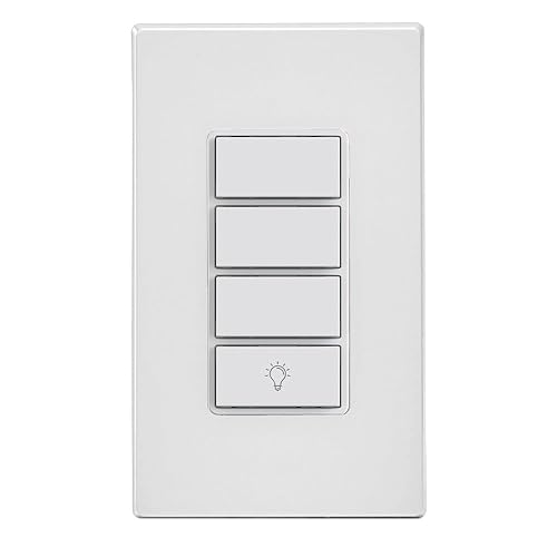 Vista 3 de Leviton Decora Interruptor de controlador inteligente, Wi-Fi de 2ª generación, requiere cable neutro, funciona con My Leviton, Alexa, Google
