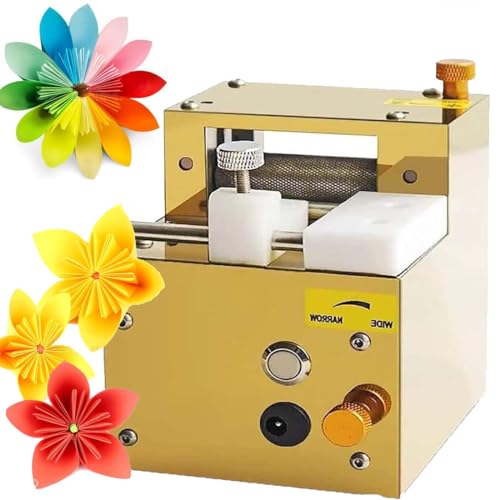 UMJIGF Electric Paper Quilling Machine, Paper Quilling Machine Paper Art Tassel Machine, DIY Color Paper Cutting Roll Machine Paper Flower Making Tools,Gold