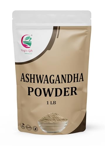 Ashwagandha Powder 1 LB 100% Natural & Pure Ashwagandha Root Powder Finely Grounded for Teas Smoothies & Recipes Resealable Bag for Freshness - By Yogis Gift
