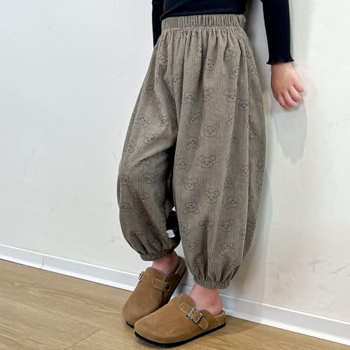 Toddler Girls Cute Bunny Dot Floral Print Corduroy Pants Kids Casual Bubble Sweatpants Baggy Joggers Elastic Waist2