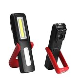 🦉 [Modos de luz de trabajo de 2 vías]- La luz 3WCOB proporciona una potente luz de inundación blanca que puede transmitir un área más grande, y la luz LED se puede utilizar como una antorcha estelar que dispara a larga distancia.