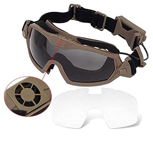 H World Shopping Fan Version Cooler Airsoft Glass Regulator Goggles Ski Snowboard Bike Sports DE