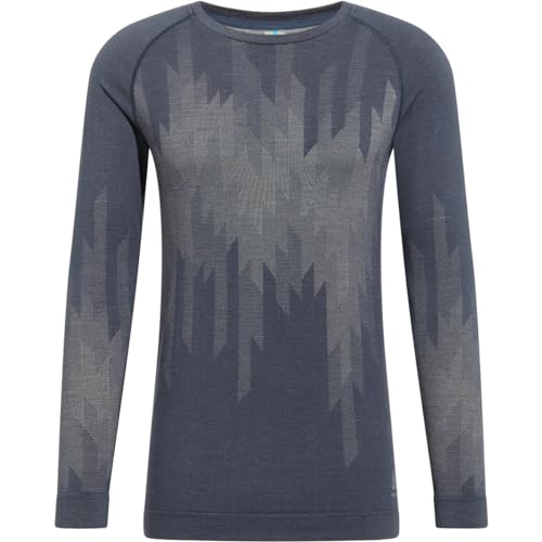 Odlo Camiseta interior para hombre BL Top Crew Neck L/S Kinship P, Gris Oscuro035, L
