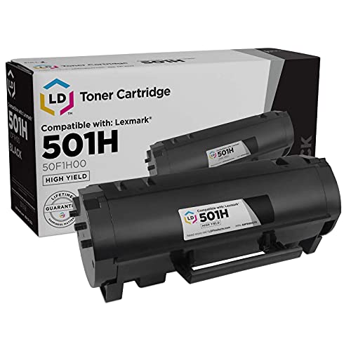 LD Compatible Toner Cartridge Replacement for Lexmark 501H 50F1H00 High Yield (Black)