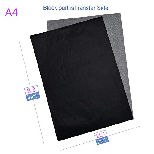 Papel de cópia azul A4 carbono 100 folhas de papel vegetal para madeira, papel, tela