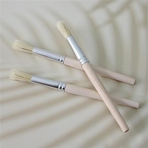 Coffee Grinder Cleaning Brush 2Pcs, Wood Handle & Natural Bristles Wood Dusting Espresso Brush Accessories for Bean Grain Coffee Tool Barista Home Kitchen