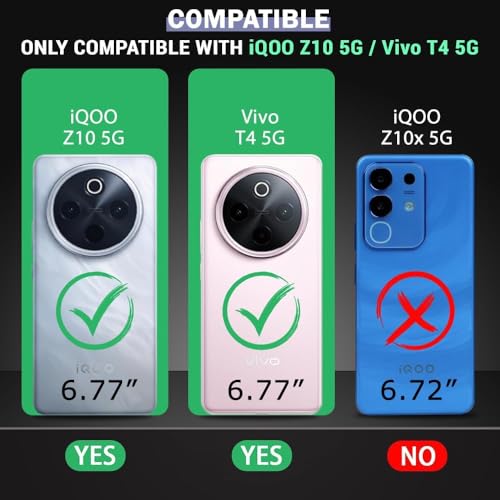 Image of Bintage case Dual-Leather Macc-Safe Design Phone Case| Soft Touch Finish | Full Camera Protectection Back Cover Compatible for IQOO I2407 / Z10 5G /Vivo T4 5G - White & Nut Brown