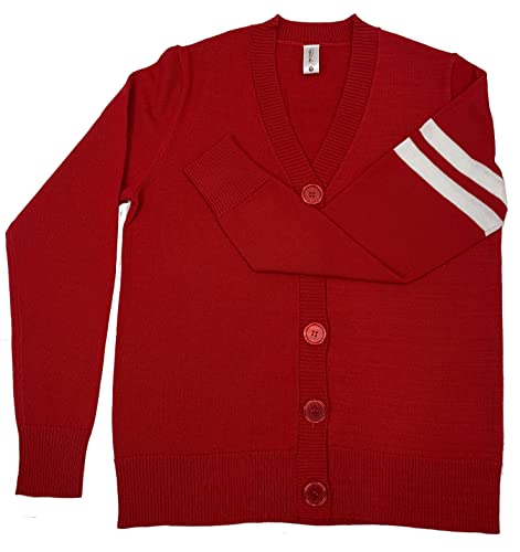 Hip Hop 50's Shop Women's V Neck Knit Varsity Cardigan Sweater Letterman Lightweight 5