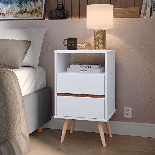 Mesa de Cabeceira Retrô Moderna Lateral Cama Mesinha Canto Quarto Casal Solteiro Compacta Com Gaveta