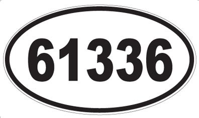 US Decal, Inc. Number 61336 Oval Sticker