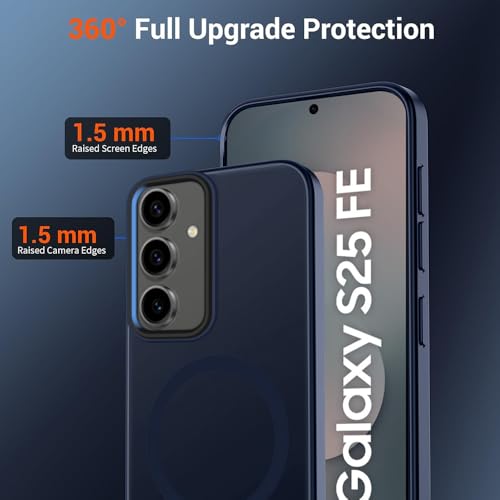 Image of SIZUKA Samsung S25 FE Magsafe Hard Back Case | Matte Design & 360 Protection | Military-Grade Samsung S25 FE Cover | Strong Magnet Back - Blue