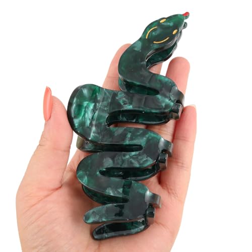 Personalised Acetate Big Green Snake Hair Claw Clip for Women Girls Gift 1 Piece