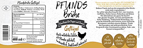 PFUNDS Brühe Vorratspack je 3 x 400 ml in den Sorten Rind, Geflügel, Gemüse, Wild Knochen- und Gemüsebrühe Bone Broth