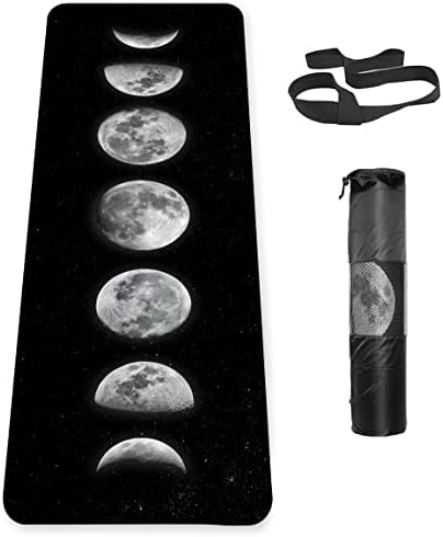 Knsbk Eco Friendly Non Slip Yoga Mat TPE Workout Mat for Men Women, Thick Workout Mat with Carrying Strap, Fitness Mats for Exercise, Yoga, Fitness, Pilates, Floor Workouts (72" x 24" x 6mm")