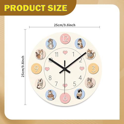 Horloge décorative et silencieuse de 25cm au mouvement fluide - 4