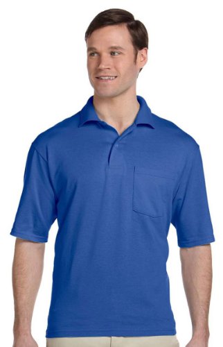 Polo Jerzees Homme Anti-Tache avec Poche Poitrine Pratique pour le Travail