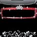 Unifizz Bling Rhinestone Rear View Mirror Cover, Car Rear View Mirror with Crystal Diamonds Bling Rhinestones Car Rear View Mirror Car Interior Trim(Red)