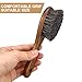 Patelai 4 Pieces Barber Fade Brush Set with Natural Fiber Wooden Handle Beard Styling Brush, Neck Duster, and Cleaning for Men's Grooming (Brown)