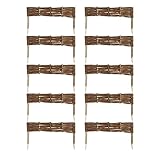 10 x Beeteinfassung aus Weide 16 Größen (Länge: 60 cm Höhe: 10 cm) Weidenzaun Rasenkante Beetbegrenzung Steckzaun imprägniert mit Buchepflöcken für leichtes Einsetzen Palisade