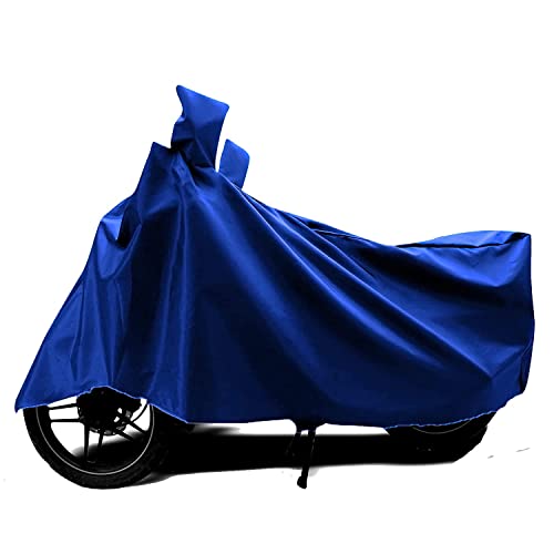 Image of Bike Cover Compatible for Scram 411 with Mirror Pockets All-Weather Motorcycle Protection | Water & UV Resistant, Dustproof, Windproof Cover for (Color - Blue)