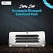 MARINE CITY Stainless-Steel Boat Sturdy Durable Smooth Gloss Finish Polished Vent Rectangle Stamped Louvered Air Cover Ventilation for RV Marine Boat Yacht Hardware Accessories (2-1/2” × 5”)