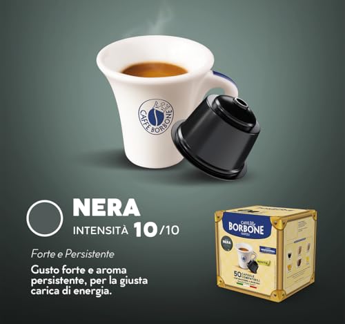 Caffè Borbone Miscela Nera - 50 capsule - Compatibili con le Macchine Nescafè®* Dolce Gusto®* - 6