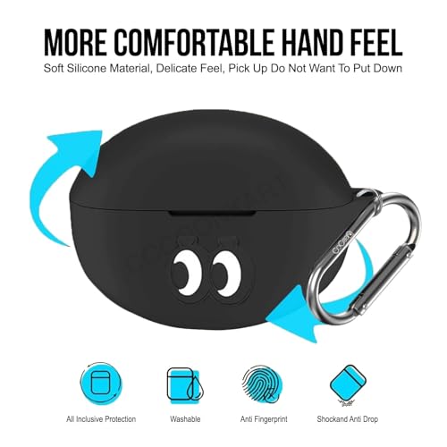 Image of Silicone Case Cover Compatible for OnePlus Nord Buds 3 | 3 Pro (Black Eye)