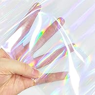 PACKAGE - 1 roll holographic pvc vinyl 11.8"x53"(30cmx135cm), the thickness is about 0.4mm. FASHION STYLE - High quality waterproof PVC material, holographic luster with assorted pattern printed. EASY TO USE -It is versatile and user-friendly materia...