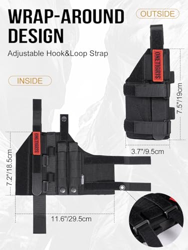 Image of OneTigris Right-Handed Nylon Pistol Holster, Belt & MOLLE Compatible