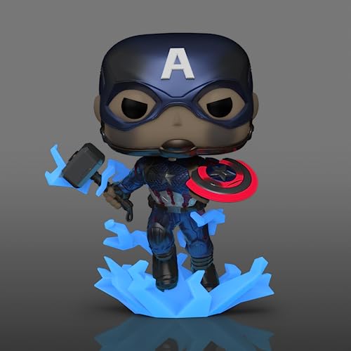 Funko 68656 Pop! Marvel: Avengers Endgame - Captain America (Metallic Glows in the Dark Special Edition) #1198